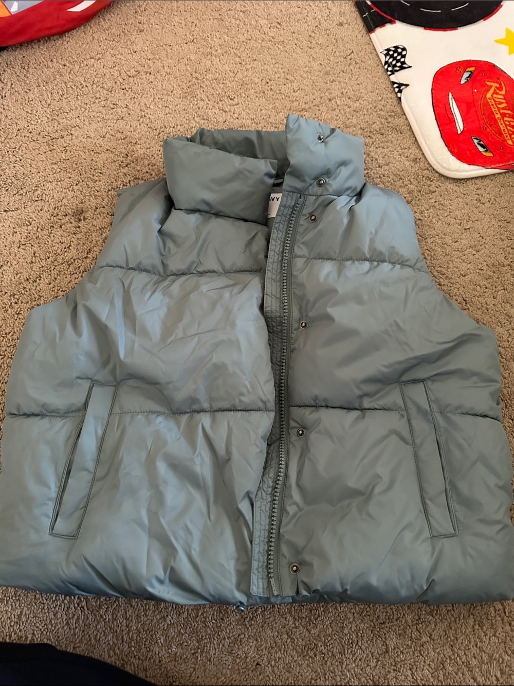 Old Navy Light Blue Women's Puffer Vest